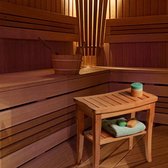 Banc de salle de bain / sauna avec espace de rangement - En bois de bambou - Banc en bois robuste pour salle de bain ou sauna - Pratique comme tabouret / chaise de salle de bain - Decopatent®