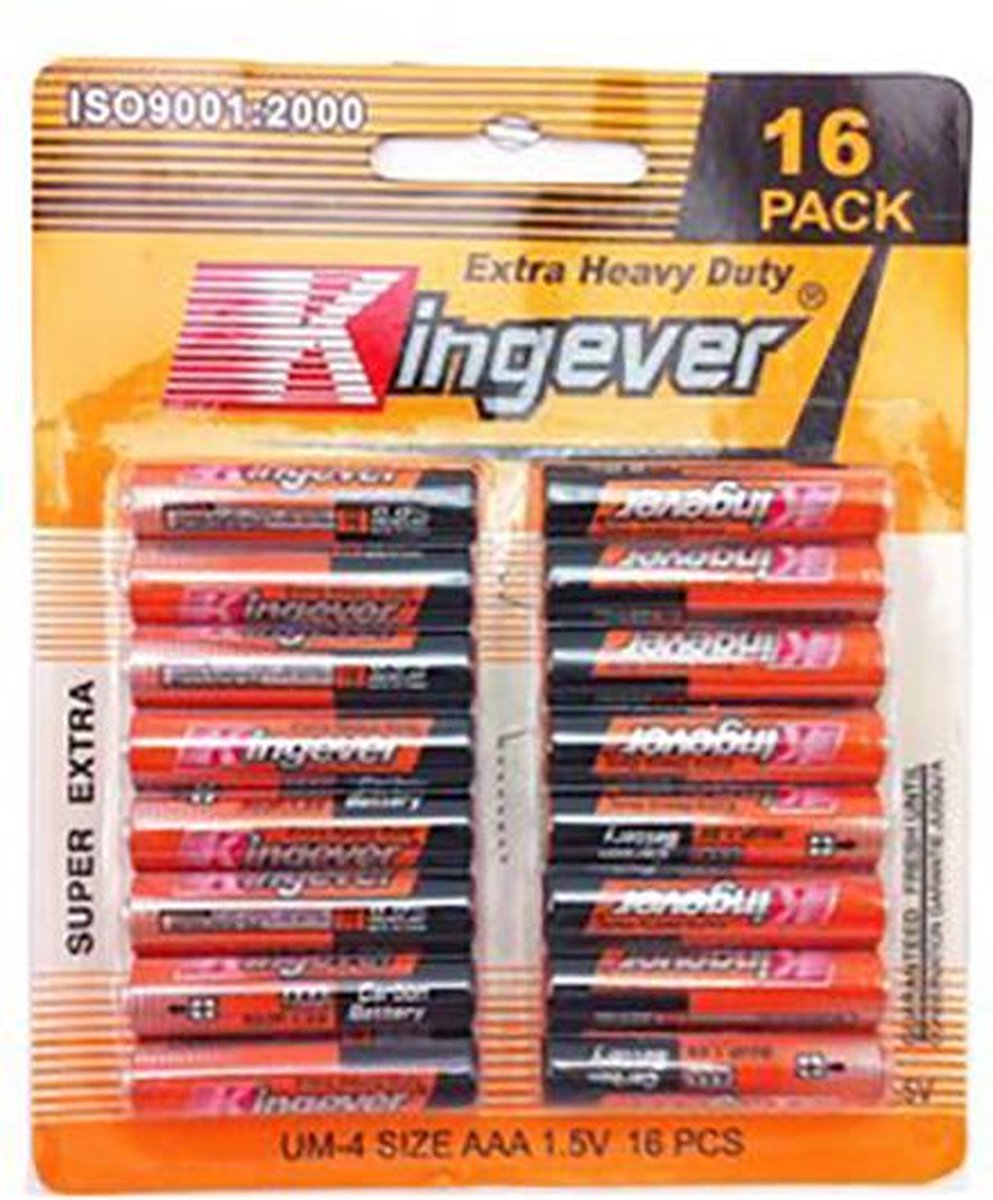 Batterij AAA 3 x 16 pack van Kingever (48 ex)