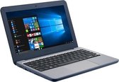 ASUS VivoBook W202NA-GJ0005RA Notebook 29,5 cm (11.6") 1366 x 768 Pixels Intel® Celeron® 4 GB 64 GB eMMC Wi-Fi 5 (802.11ac) Windows 10 Pro Blauw