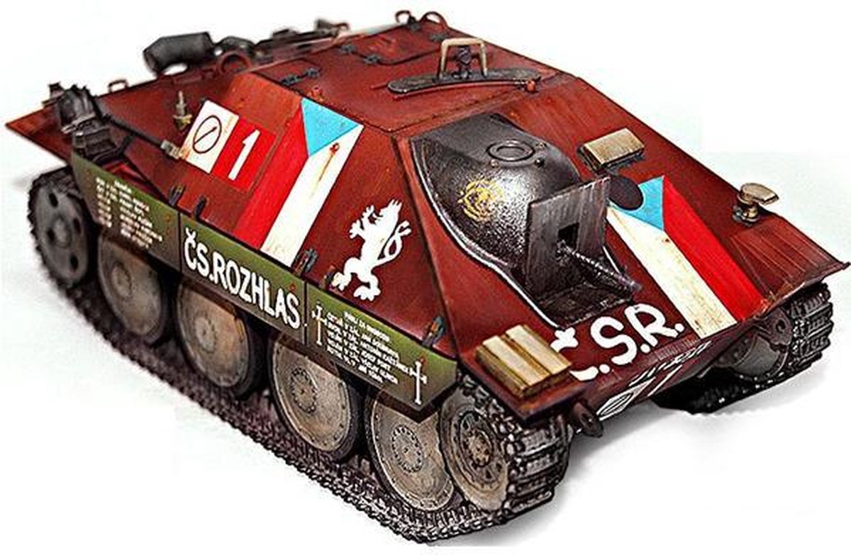 Academy Modelbouwpakket Militaire voertuigen - 13277 Jagdpanzer 38(t) Hetzer - Limited Edition Praag 1945 - Laatste Productie 04/45 - Tankjager Plastic - 1:35 - Modelbouw