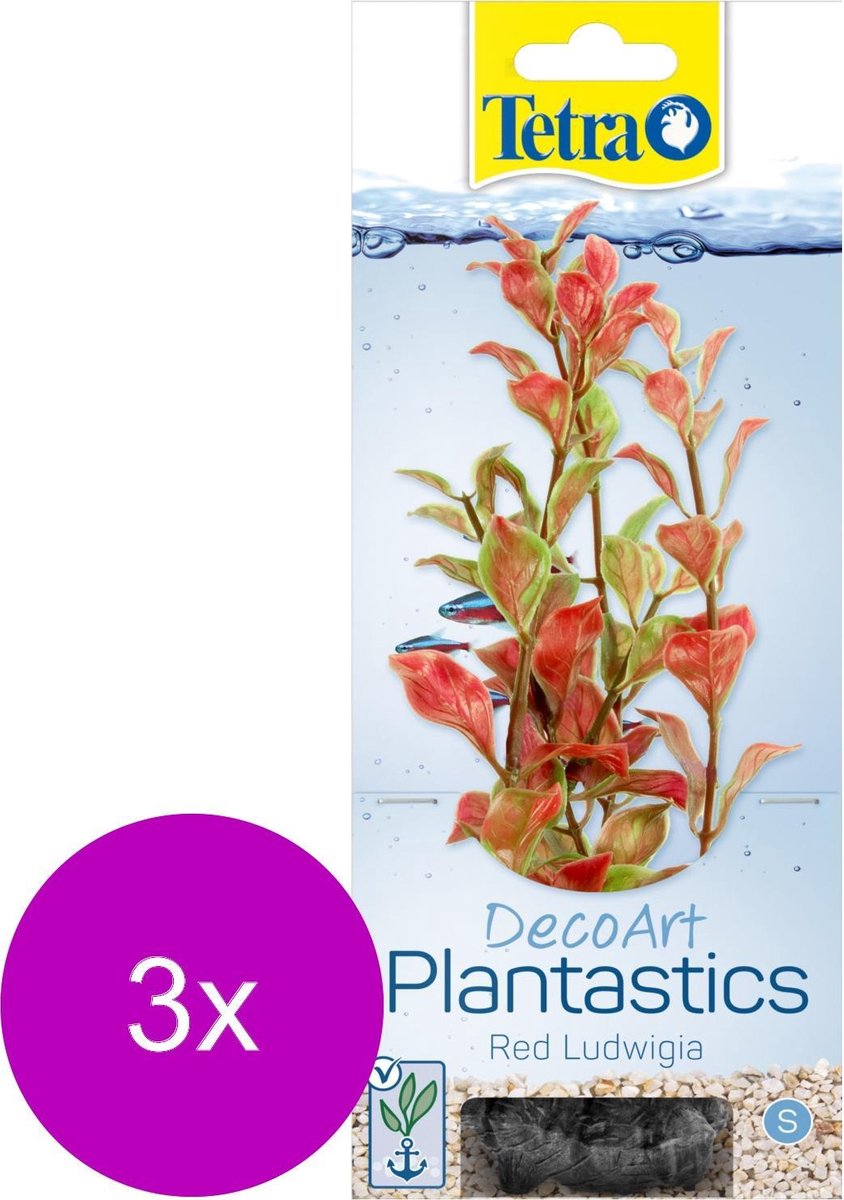 Tetra Decoart Plantastics Ludwigia - Aquarium - Kunstplant - 3 x Small