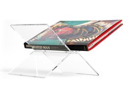 Aiden® - Boekenstandaard - boekenhouder - plexiglas - koffietafelboek - strak design - Transparant - Bookholder - Bookstand