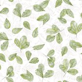 Evergreen | bladeren | groen, beige, zand, grijs | behang 0,53x10m