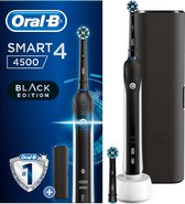Bol.com Oral-B Smart 4 4500 - Zwart - Elektrische Tandenborstel - Powered By Braun - 1 Handvat en 2 Opzetborstels aanbieding