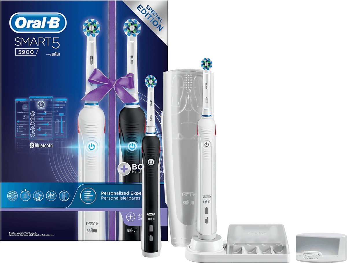 Oral-B Smart 5 5900 - Zwart En Wit - Elektrische Tandenborstel - Duopack - Oral B
