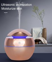 DHHM | Aroma diffuser | 130ml | Ultrasone humidifier | vernevelaar | bevochtiger | verdamper | Aroma therapie | Goud | Incl. 2x 10ml geurolie