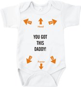 Rompertjes baby met tekst - You got this daddy! - Romper wit - Maat 62/68