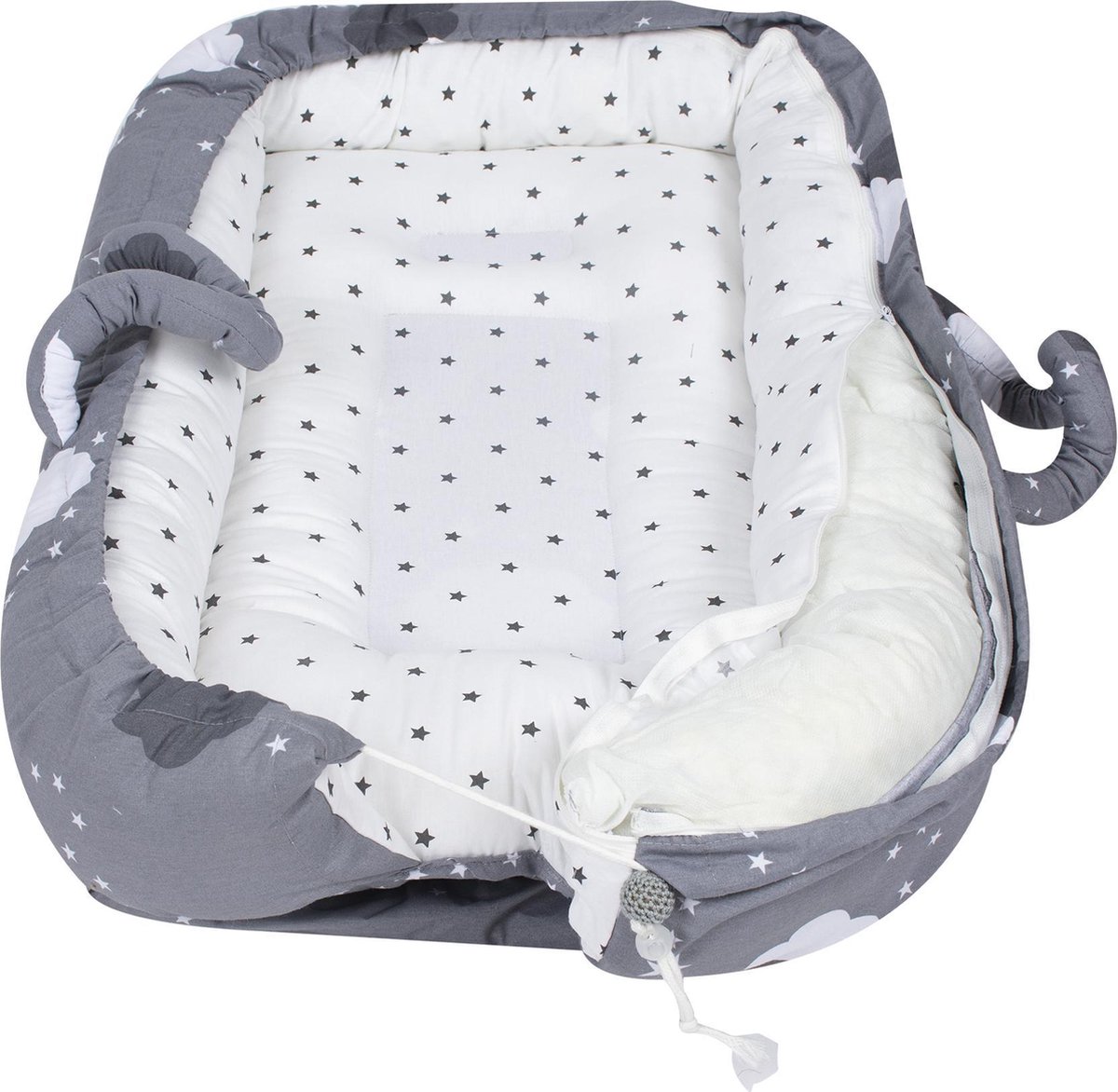 Nid de bébé - Couffins de bébé - Reflux Portable Grey Star - Nid