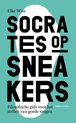 Boekomslag met de titel 'SOCRATES OP SNEAKERS' in grote letters. Ondertitel: 'Filosofische gids voor het stellen van goede vragen'.