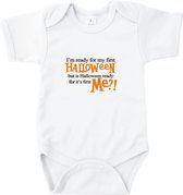 Rompertjes baby met tekst - I'm ready for my first halloween - Romper wit - Maat 50/56