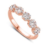Silver Rose -R2042R-48 -Ring -925 Zilver rosé -Cubic Zirkonia