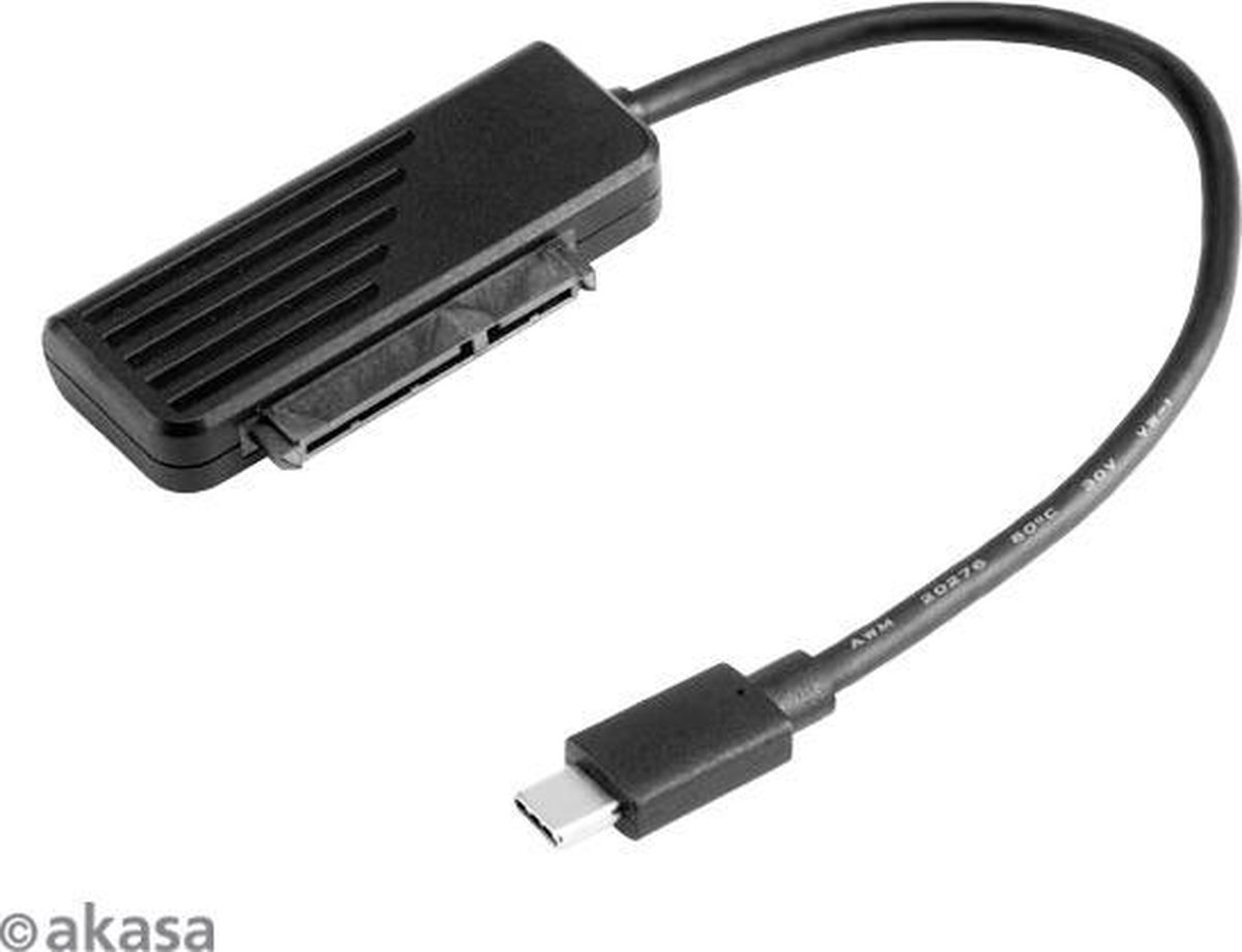 Akasa USB3.1 Gen 1 2.5 SATA SSD/HDD Adpater with Type C, Plug and play.