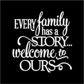 WIT - Autosticker - "every family has a story" - 13,1 x 13,4 cm