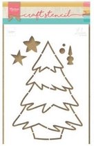 Marianne Design Craft Stencil - Christmas tree by Marleen