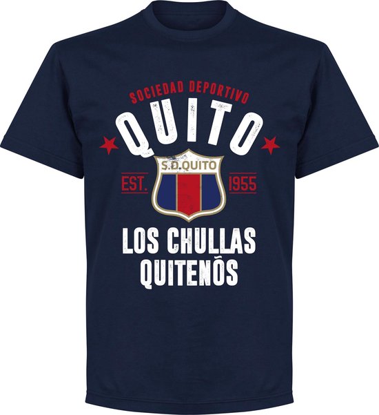 Sociedad Deportivo Quito Established T-Shirt - Navy - XXL