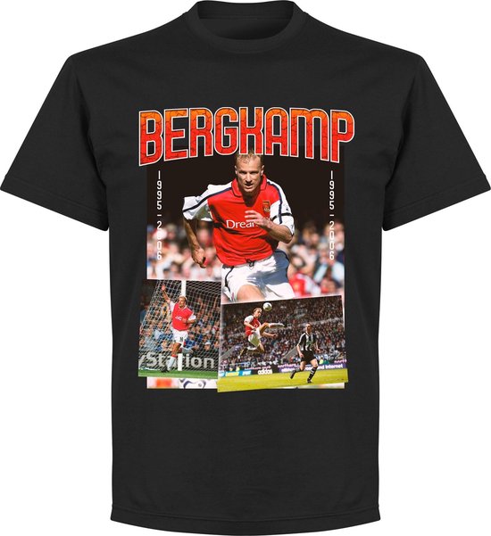 Bergkamp Arsenal Old Skool T-Shirt - Zwart - 5XL | bol.com