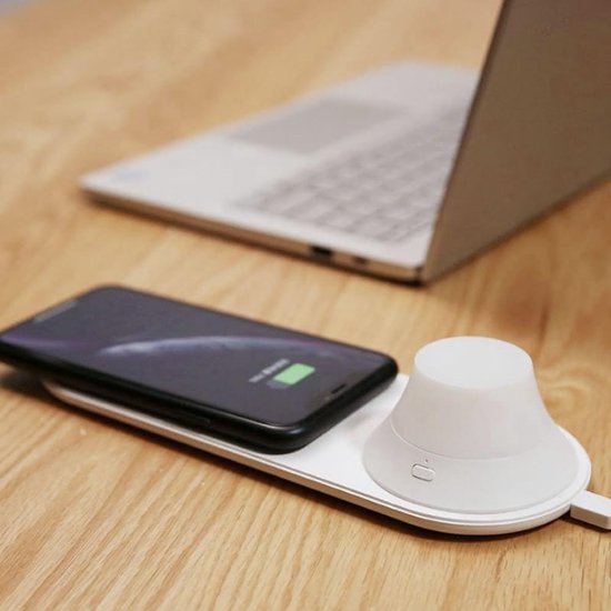 Foto: Yeelight draadloze oplader met led nachtlampje magnetische attractie snel opladen voor iphone xiaomi ecosystem product 