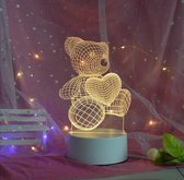 Lavalamp- Tafellamp Teddybeer met 16 kleuren- Slaapkamer Verlichting -Nachtlamp - Kinderlamp - Leuke Cadeautje Voor Haar/Hem
