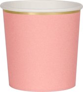 Kartonnen bekers - Neon Koraal - Meri Meri - 8 stuks - 260ml