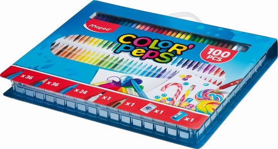 Set de dessins COLOR'PEPS en étui - 100 pièces