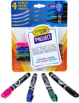 Crayola - Projectlijn Markers voor kinderen - Metallic - 4stuks