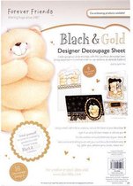 DESIGNER DECOUPAGE SHEET - BLACK & GOLD (8 SHEETS)