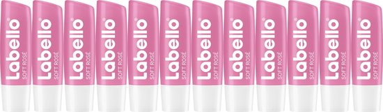 Labello - Soft Rosé Lippenbalsem - 12 stuks - Voordeelverpakking