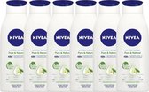 NIVEA - Pure & Natural 48h - Bodymilk - Voor droge huid - 6x 400ml - Voordeelverpakking