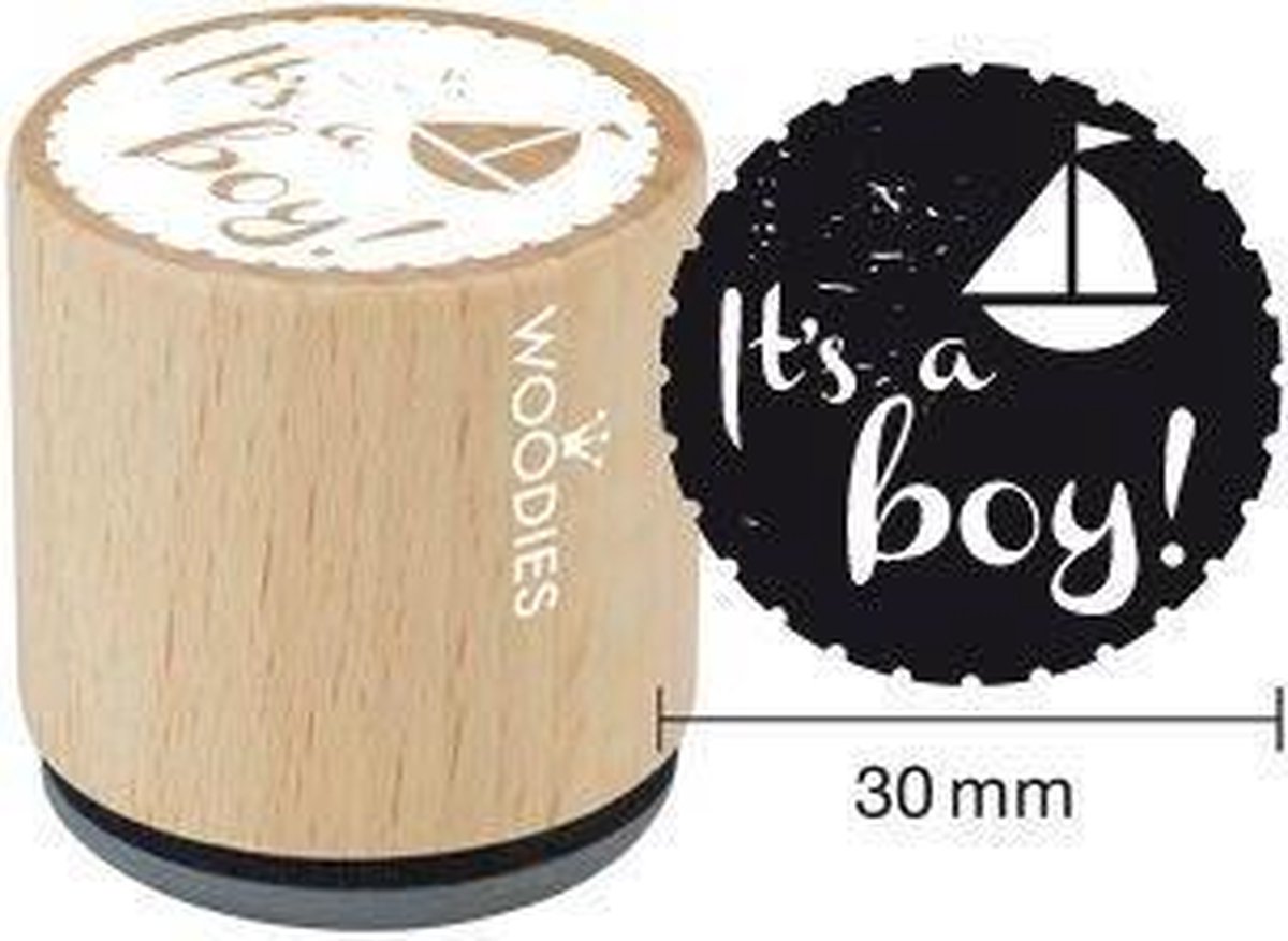 Houten Handstempel Woodies | It's A Boy - Stempels - Stempels volwassenen - Snelle Levering