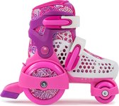 SFR Rolschaatsen - Maat 23-27Kinderen - roze/wit/paars verstelbaar