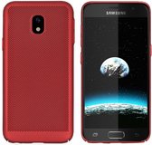 Hoes Mesh Holes voor Samsung J7 2017 Rood