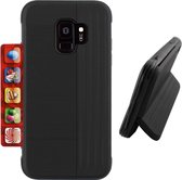 Card Stand Hoesje voor Samsung S9 Plus Zwart