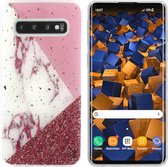 BackCover Marble Glitter voor Samsung S10 Wit