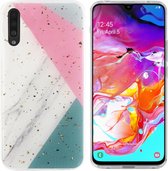 BackCover Marble Glitter voor Samsung A70 Grijs