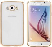 Backcover Clear Bumperlook voor Samsung J5 2016 Goud