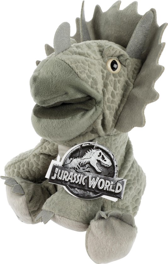 Handpop pluche Jurassic World Triceratops | handpop dino | Triceratops |  dinosaurus | bol.com