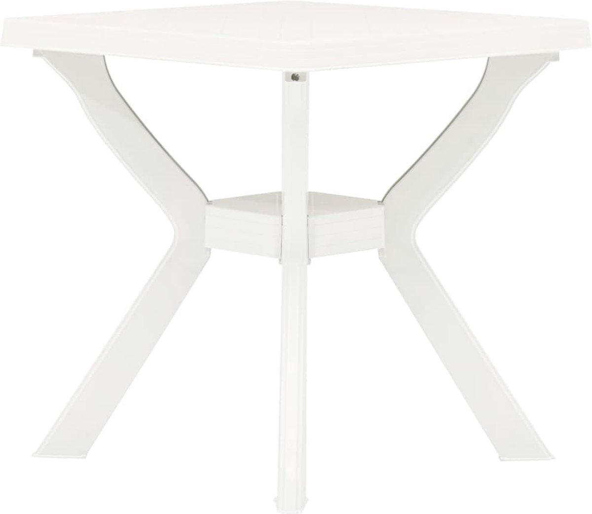 vidaXL Bistrotafel 70x70x72 cm kunststof wit