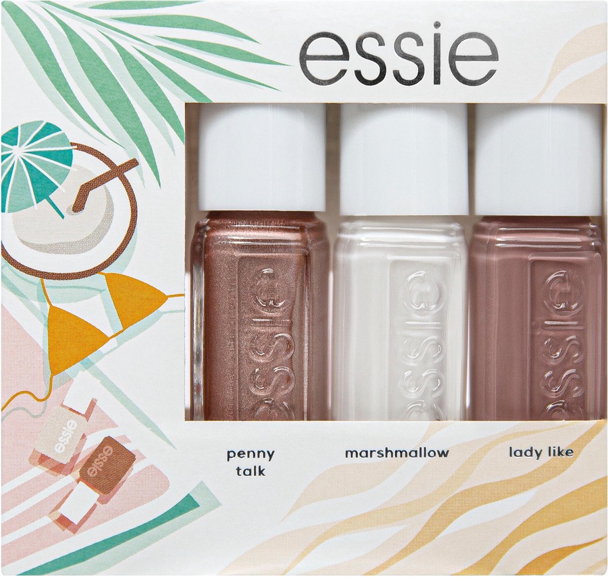 Essie Gifts By Nagellak Geschenkset Koper Lichtroze Nude 3 x 5 ml