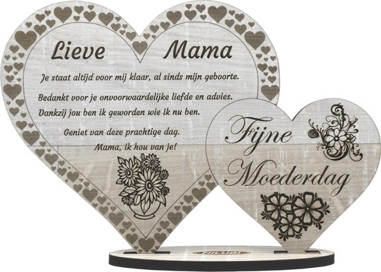 Moederdag 2020 - Origineel cadeau - houten wenskaart - van hout - Lieve Mama | bol.com