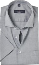CASA MODA modern fit overhemd - korte mouw - grijs - Strijkvriendelijk - Boordmaat: 38