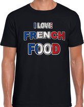 I love French food t-shirt zwart voor heren 2XL