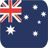 60x Bierviltjes Australische vlag vierkant - Australie feestartikelen - Landen decoratie