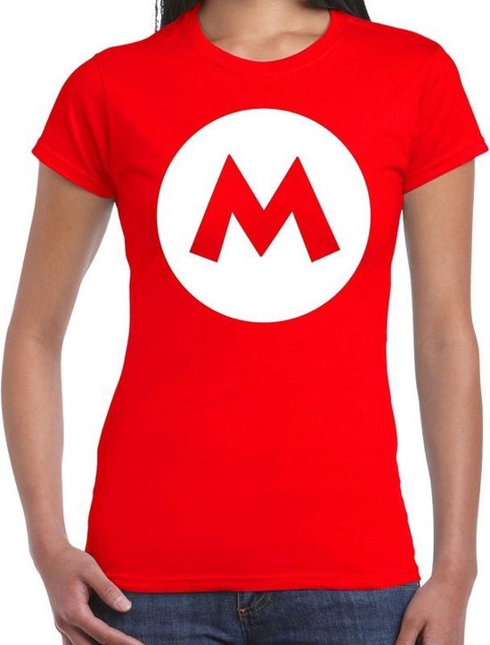 Mario loodgieter verkleed t-shirt rood voor dames - carnaval / feest shirt kleding / kostuum XS - Bellatio Decorations