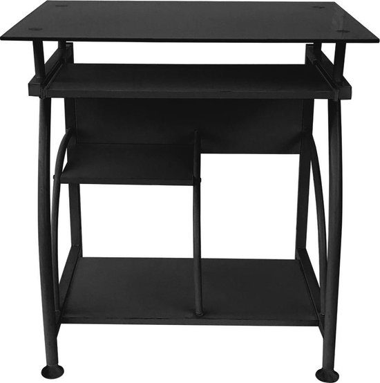 computertafel - ruimtebesparend - 70 x 50 cm - zwart bol.com