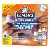 Elmer's glitterslijmkit met paarse en blauwe glitterlijm plus 2 flacons slijmactiverende Tovervloeistof | 4 stuks slime kit
