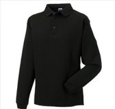 Werktrui / Sweater met kraag – Russel 012M – Zwart maat L
