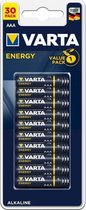 VARTA Pack familie van 30 stapels alcalines Energy AAA (LR03) 1,5V