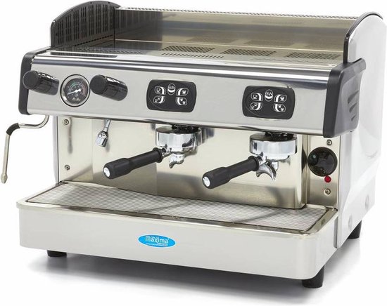 dief In tegenspraak Pilfer Espresso Koffie Machine 2-Groeps XL - RVS - 480 Kopjes Per Uur - 4  Doseringen - Horeca... | bol.com