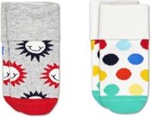 Happy Socks 2-Pack Sunny Smile Terry Socks 0-6 Maanden