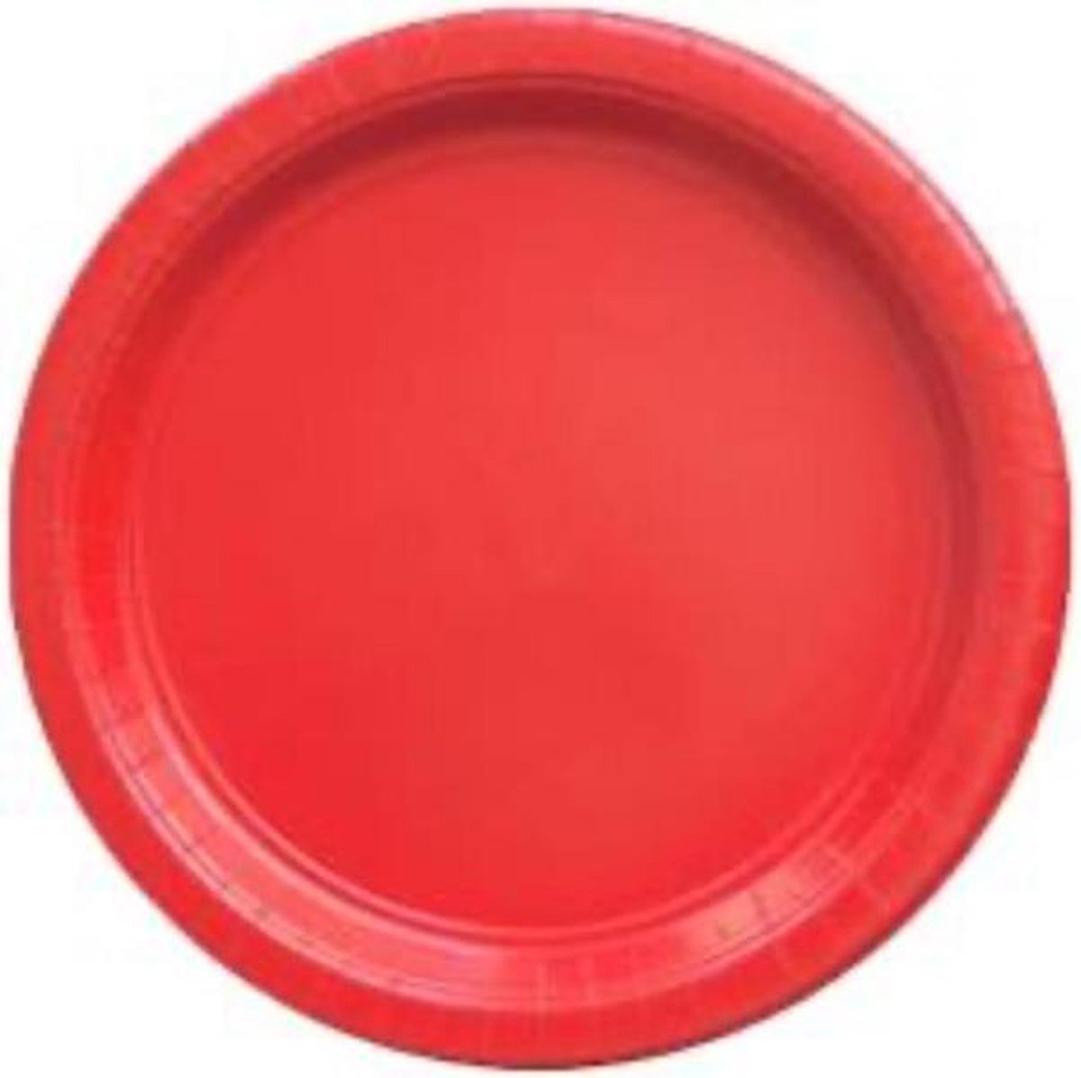 Kartonnen Bordjes rood 18cm 20st - Wegwerp borden - Feest/verjaardag/BBQ borden / Gebak bordjes maat